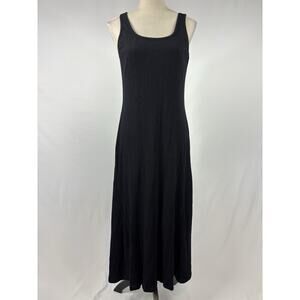 NWT Soma Rib Tank Maxi Dress Black Medium Tag Still On Shelf Bra Sleeveless